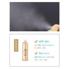 日本Shiseido资生堂 安耐晒防晒喷雾 户外喷洒轻巧小金瓶 60g