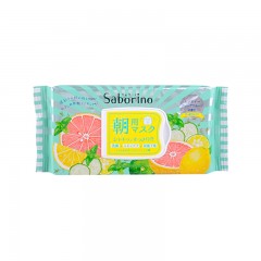 日本Saborino早安面膜 60秒懒人补水免洗面膜 清爽柚子32片