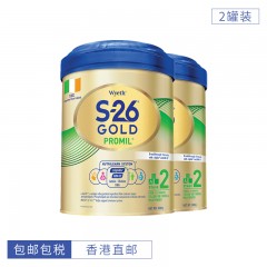 [2罐装]Wyeth惠氏港版S26金装婴幼儿奶粉2段 900g/罐 香港直邮
